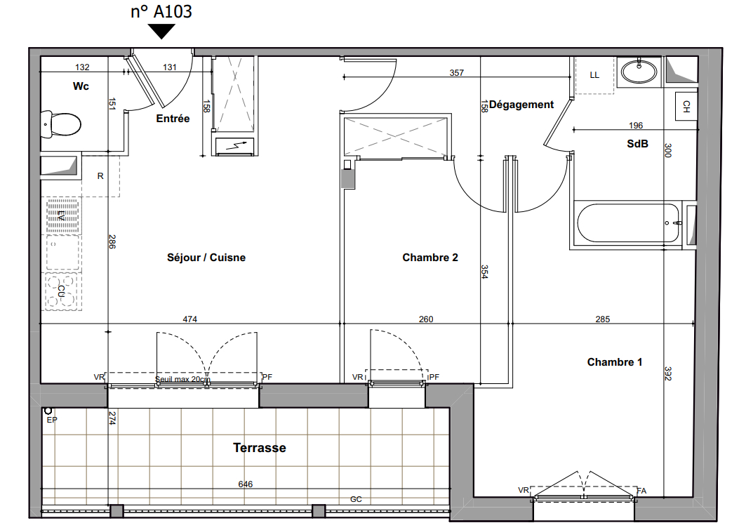Appartement 3 pièces 58 m² · à Nantes · 57,5 m² · 291 000 €