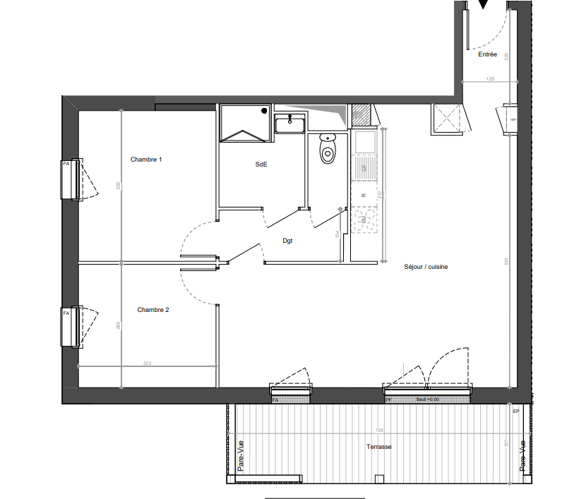 Appartement 3 pièces 66 m² · à Nantes · 65,9 m² · 304 000 €