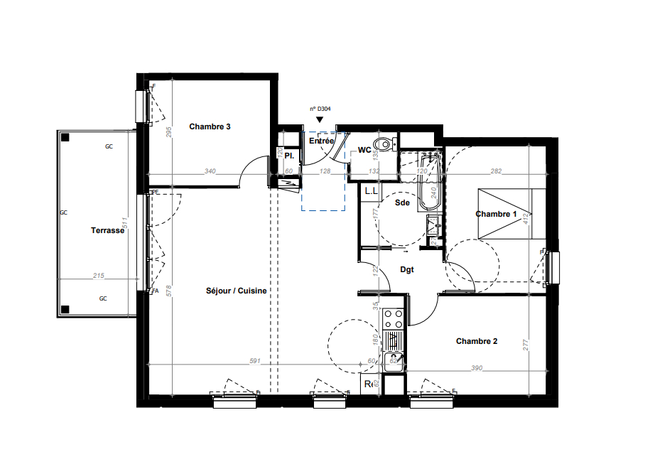 Appartement 4 pièces 82 m² · à Orvault · 81,6 m² · 295 400 €