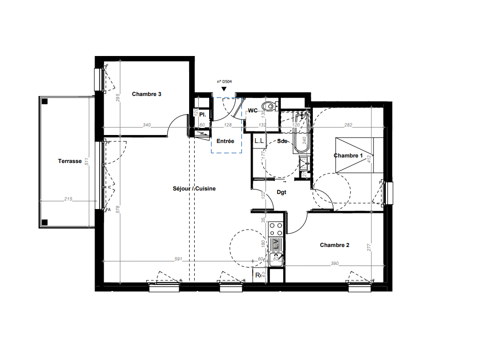 Appartement 4 pièces 82 m² · à Orvault · 81,6 m² · 302 000 €